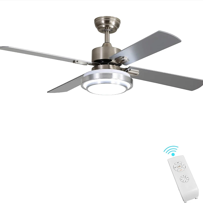 Hot selling modern ceiling fan with lamp 52'' inch fan lamp with remote control simple home decor ceiling fan for living room