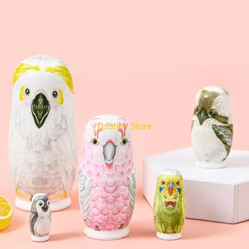 Y4QA Gỗ Rỗng Bình Bút Chì Dễ Thương Làm Tổ Cho Búp Bê Con Rối Mini Zakka Cho Búp Bê Bé Gái