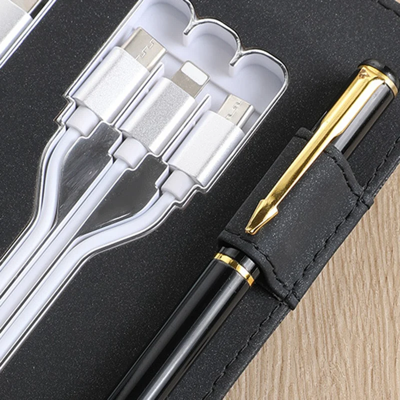 Business Travel A5 Manager Bag Portable Notebook With Power Bank Battery Charger Charging Mobile Rack