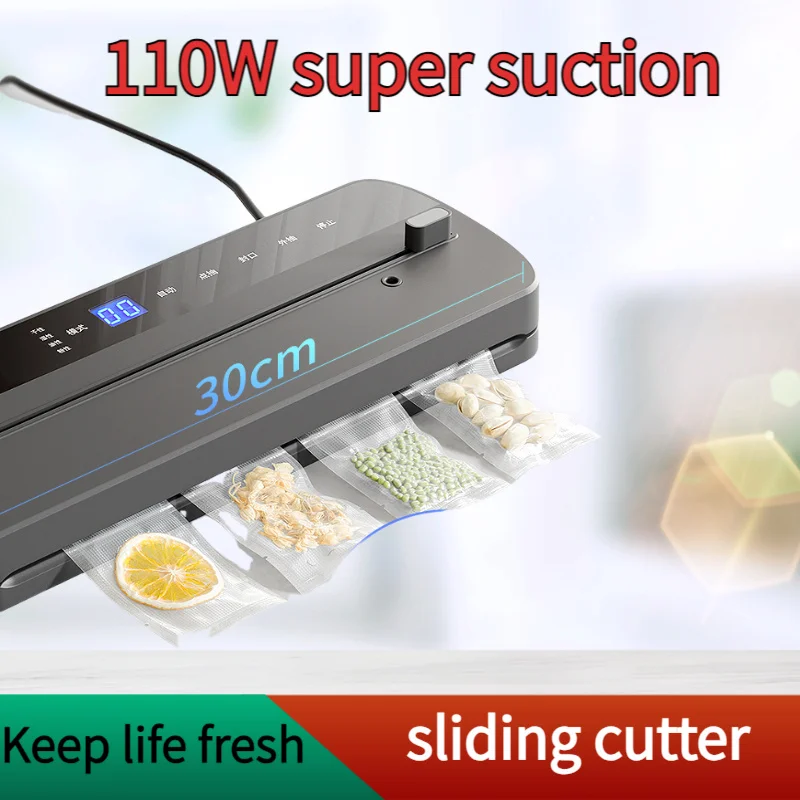 

Small 220V Vacuum Packaging Machine Household Food Preservation Plastic Sealing Mouth Machine Automatic Dry and Wet Sealing