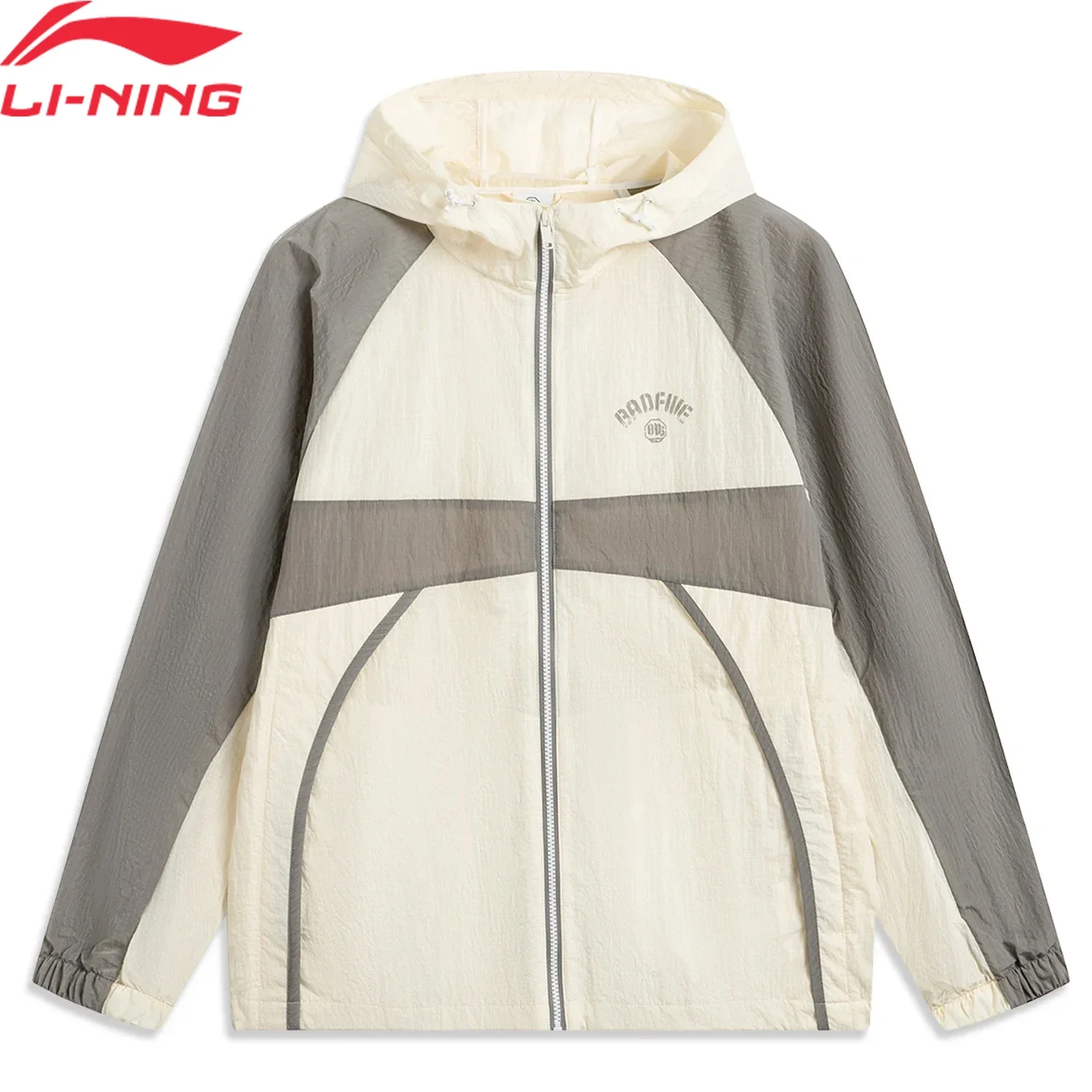 

Li-Ning BADFIVE Men Windbreakers Loose Fit Nylon Breathable Zipper LiNing Hooded Design Leisure Sports Jackets AFDV129