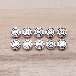 IFOCUS 10pcs/Lot Whirlpool Beads Thread Beads Small Hole Spacers Beads For DIY Jewelry Making 8x8x4mm/0.31x0.31x0.16inch