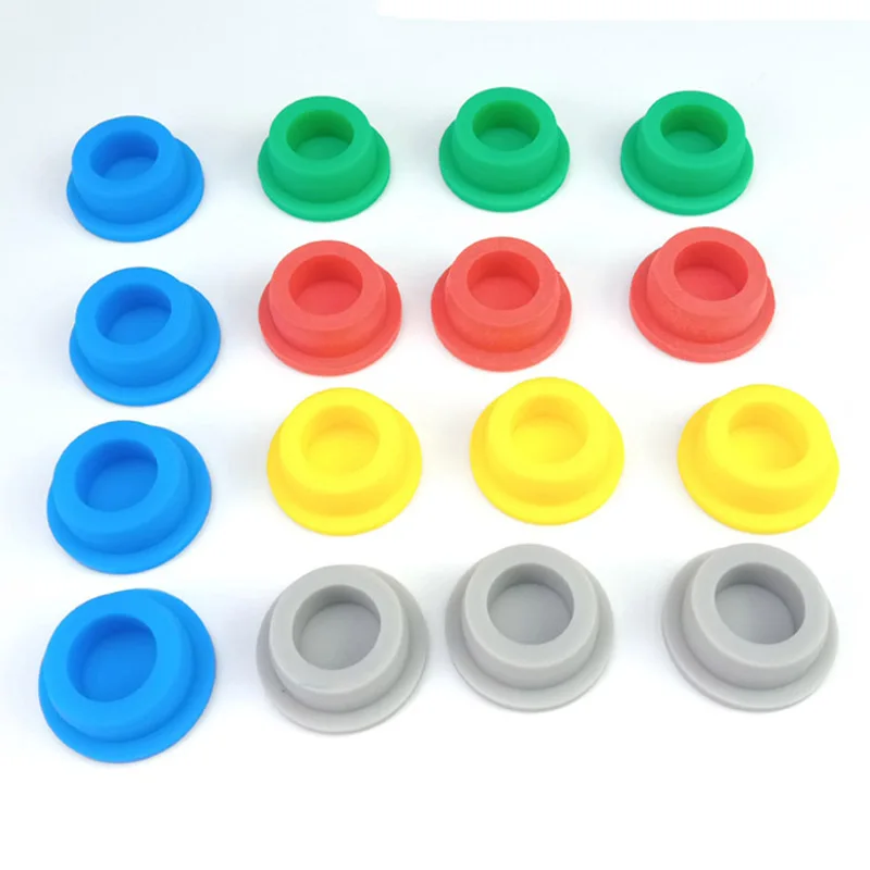 5 Colors Silicone Rubber Hole Caps 13-48.5mm T-type Plug Cover Snap-on Gasket Blanking End Cap Seal Stopper Waterproof Dust Seal