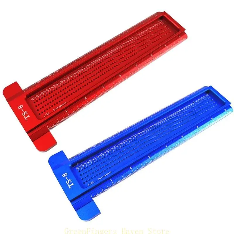 

F68D Woodworking Scriber Многофункциональный деревообработанный алюминиевый сплав Правитель 12in