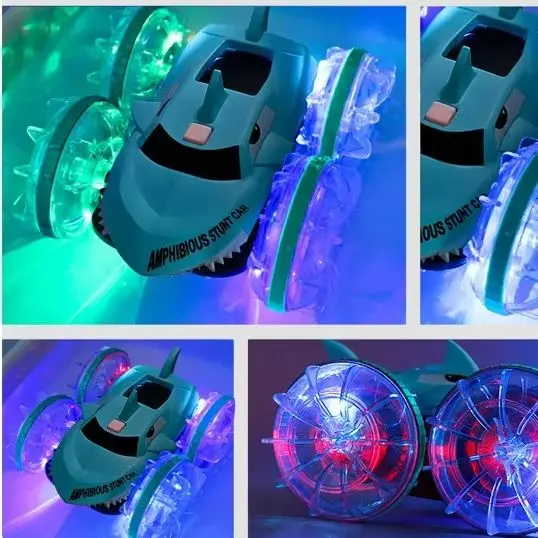 

Акула-амфибия с дистанционным управлением, радиоуправляемая трюковая машина, двусторонняя флип-машина для вождения, дрифта, радиоуправляемые автомобили, уличные игрушки для мальчиков, детский подарок