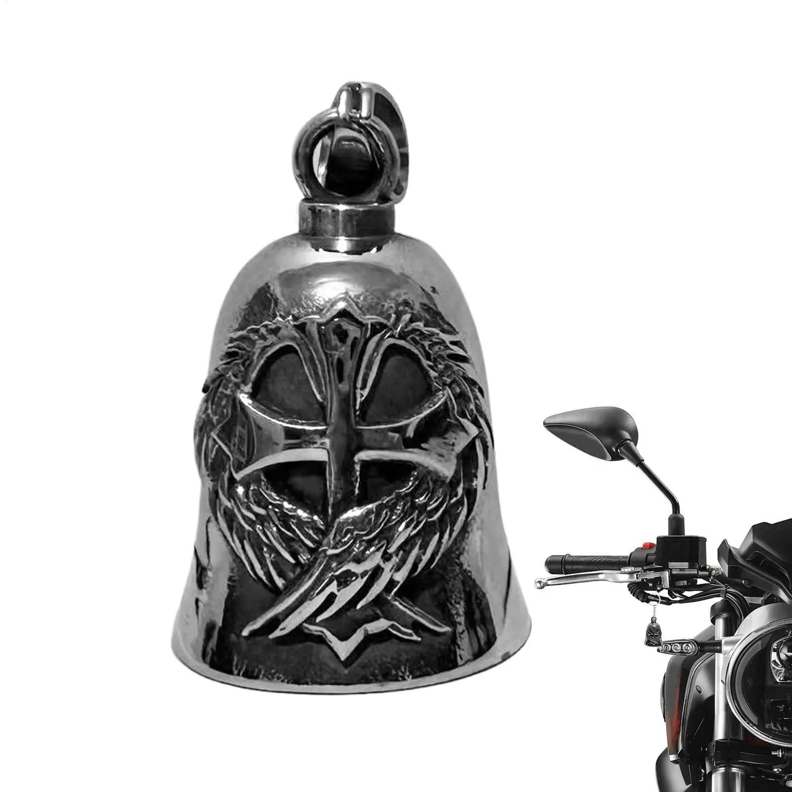 Motorcycle Charm Bell Bikers Good Luck Bell Hanger Key Chain Accessory Riding Protection Pendant Motorcycle Bell accessories