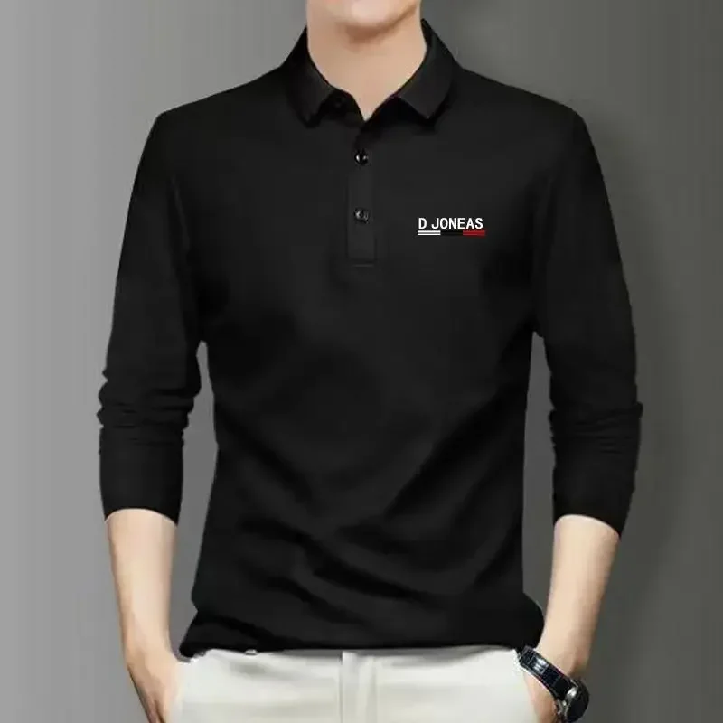 Business Male Clothes Formal Polo T Shirts For Men Korean Autumn Long Sleeve Sweatshirts Luxury Bulk Japan Luxury 2024 It A Tops