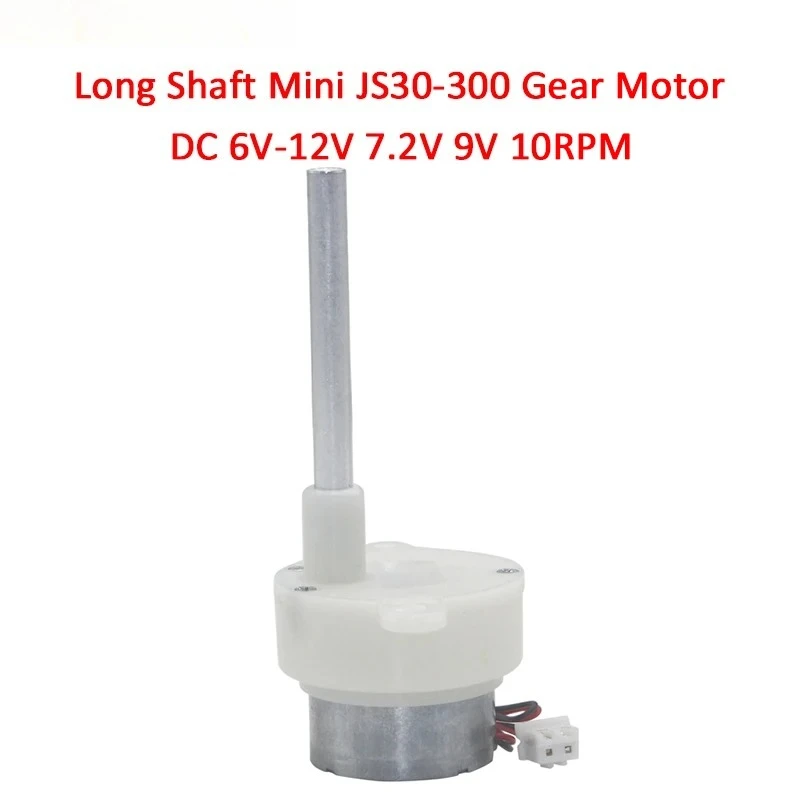 Lange As Mini JS30-300 Reductiemotor DC 6 V-12 V 7.2 V 9 V 10 RPM Trage Snelheidsreductiemiddel Versnellingsbak Reverse Kleine Elektrische Speelgoed Podium CW CCW