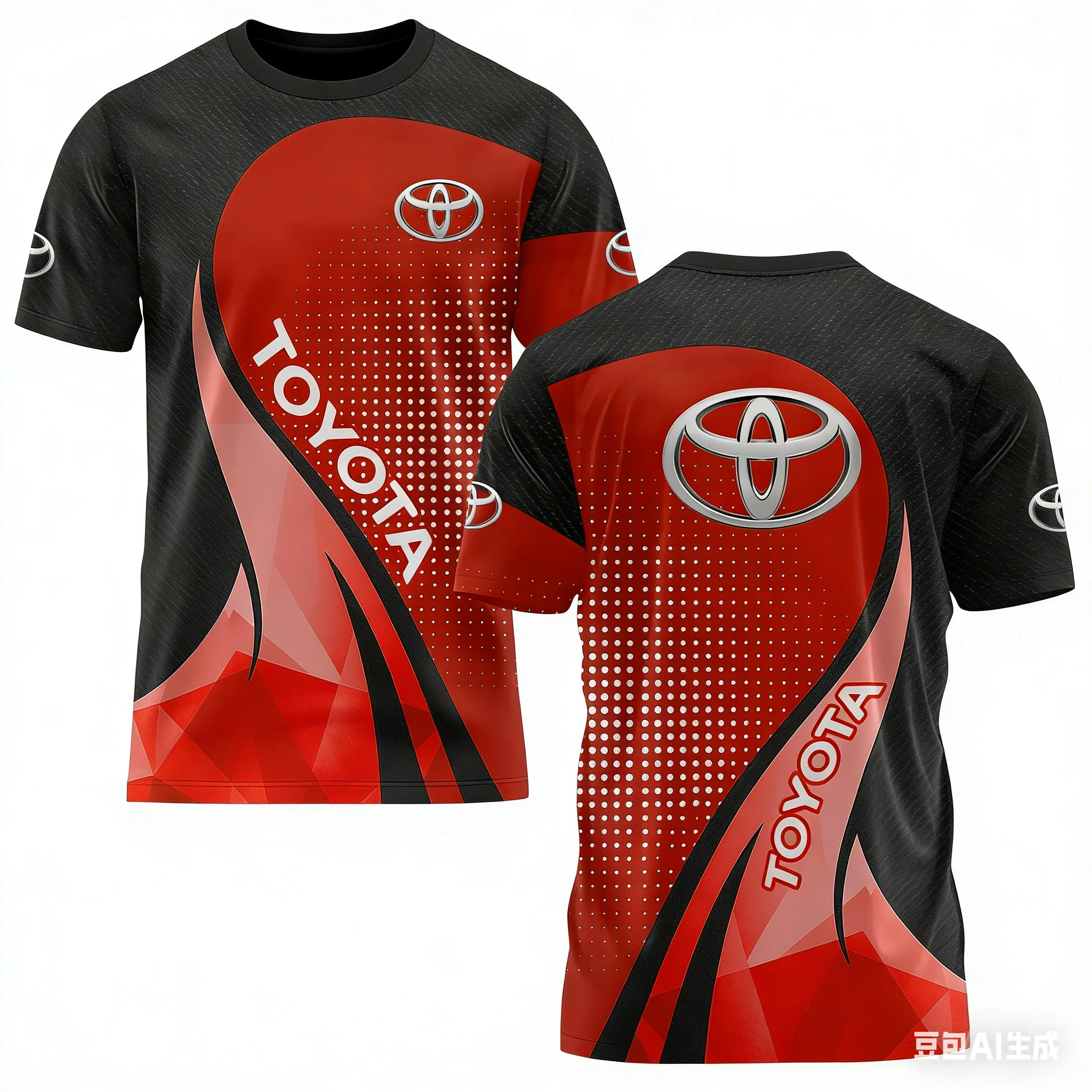 まさみつ トヨタロンT Tシャツまとめ買い Men's 2026 Toyota Logo Racing Casual Fashion Summer Short-Sleeved