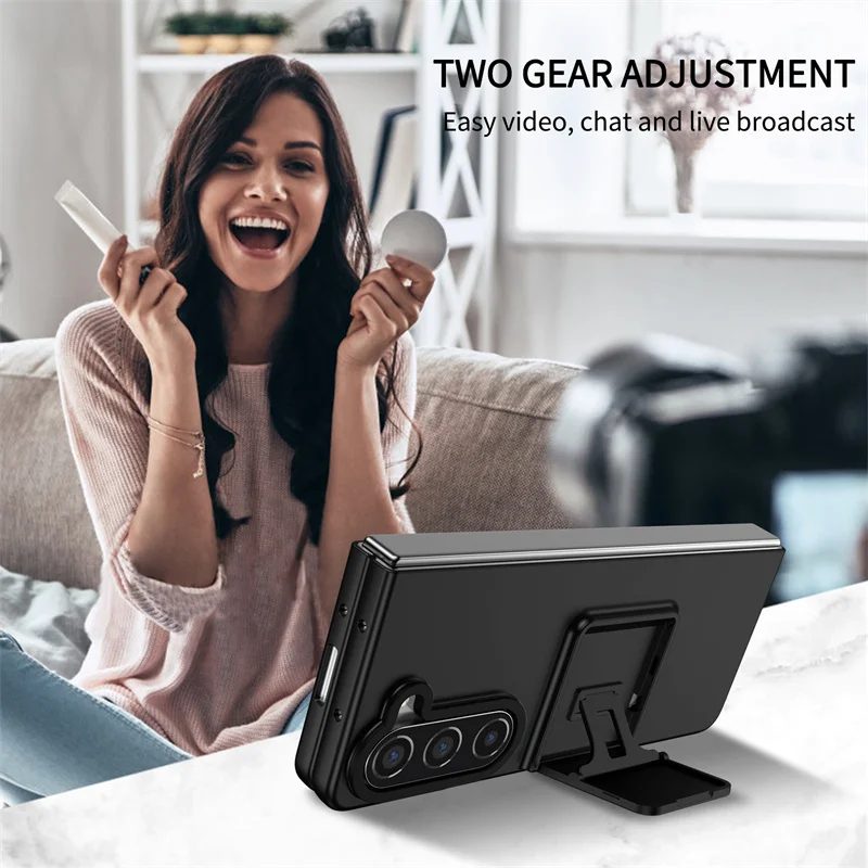 For Samsung Galaxy Z Fold 6 5 4 3 With Built-In Kickstand Camera Protection Anti-Scratch Durale Enhanced Device Shockproof Case