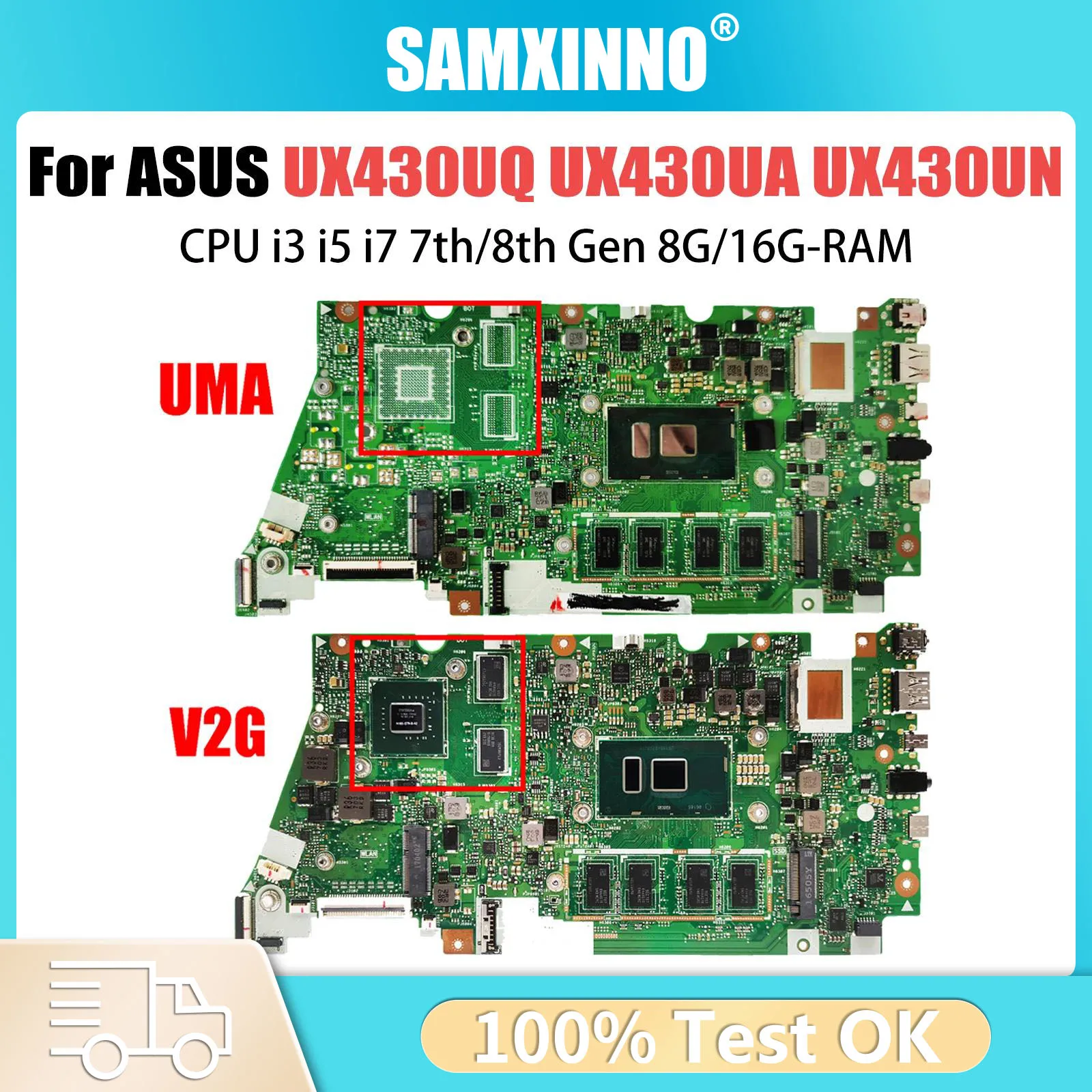 X430UA Mainboard For ASUS X430 X430U S430UA R430UA K430UA R430UN R430UF X430UN Laptop Motherboard With i3 i5 i7-8th RAM-4G/8G