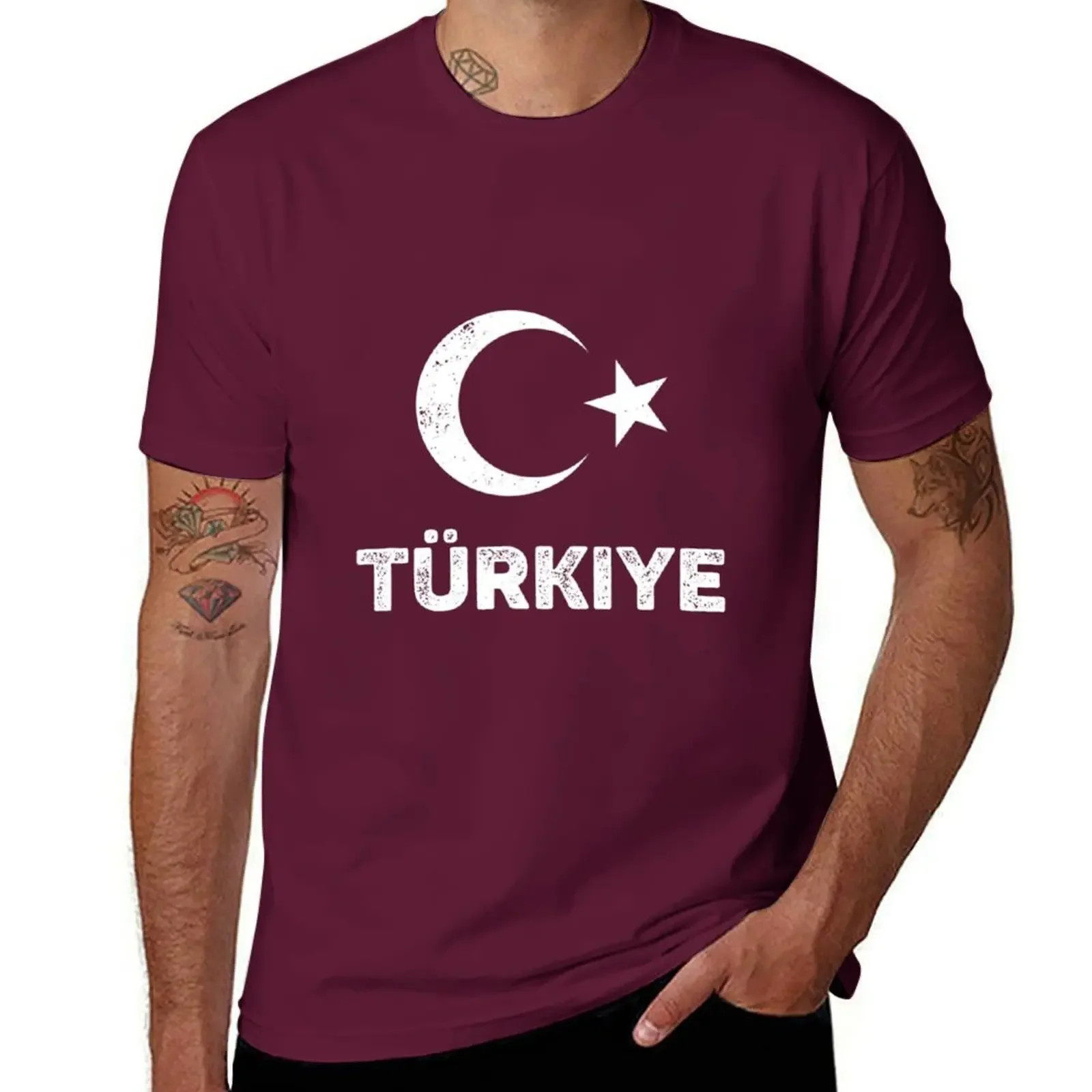 Sports Fans Summer Clothes T Shirts for Men Turkish Flag Turk Bayragi Turkey Flag Turkiye T-Shirt Graphic Men Clothing Harajuku