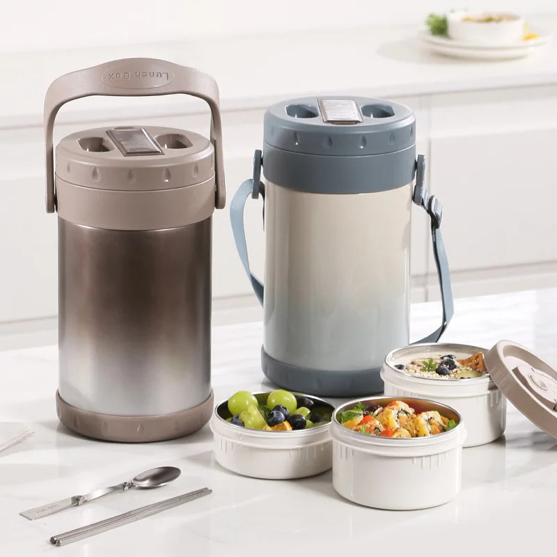 

Hot Sale Extra Long Insulation Pot 304 Stainless Steel Adult Worker Lunch Layered Microwave Oven Heating Bento Lunch Box