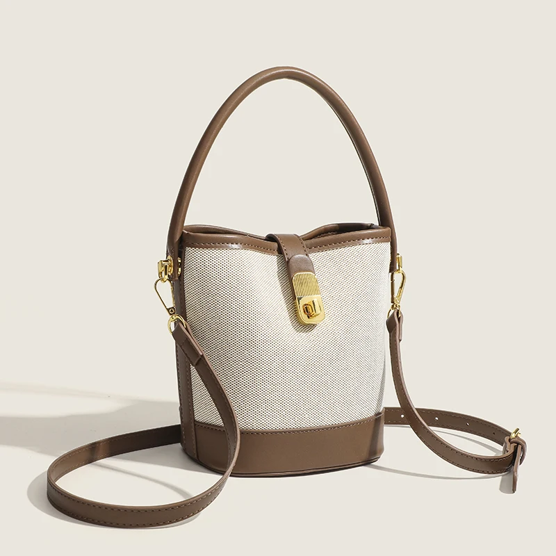 Bolso de hombro tipo cubo informal para mujer, bandolera de alta calidad, versátil, pequeño, tendencia, diseñador de lujo, nuevo