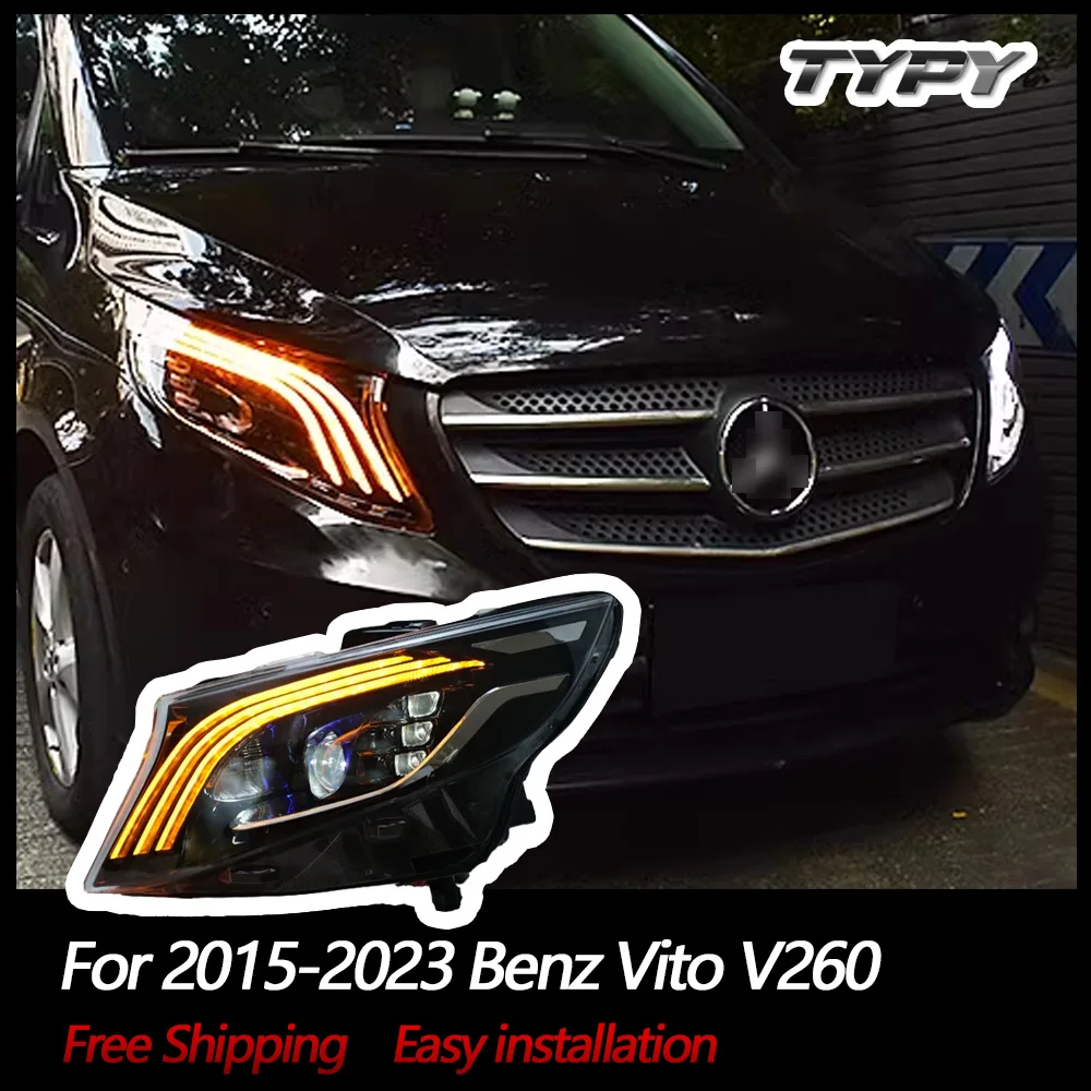 

Car Light LED Projector Headlights For Mercedes Benz Vito V260 V250 Maybach style Head Lamps Sequential Turn Signal