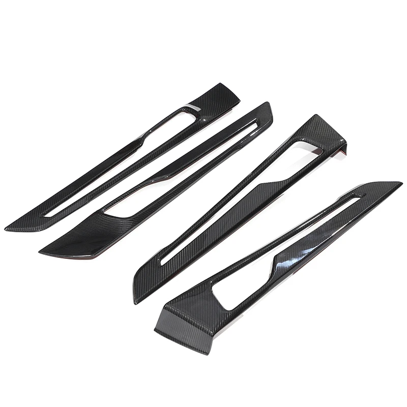 For Porsche Panamera 2024+ 4Pcs Real Dry Carbon Fiber Interior Door Panel Trim Cover Set LHD/RHD Interior Accessories