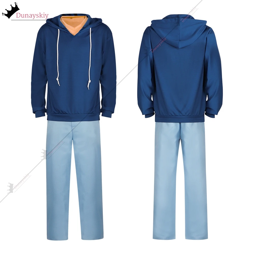 Sung Jin คอสเพลย์อะนิเมะ Solo Leveling เครื่องแต่งกายสีฟ้าชุด Hoodie ชุด Solid Sweatshirt Unisex ชุด Sung Jin บทบาทเล่นผ้า