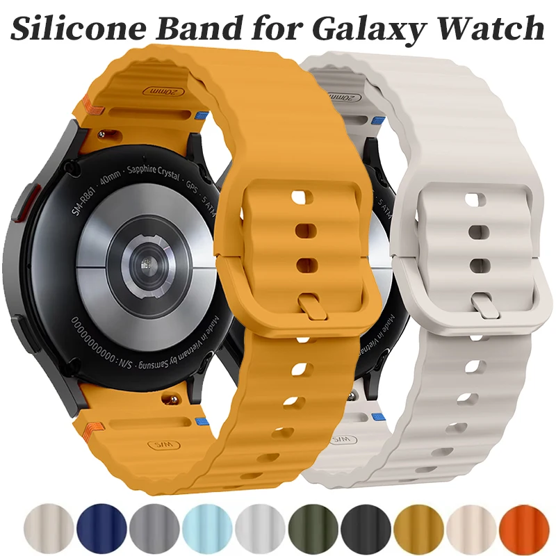 Silikonarmband für Samsung Galaxy Watch 7 FE 6 4 Classic 5Pro 44mm 40 43mm 47mm 45mm 42mm 46 Armband für Galaxy Watch 6 7