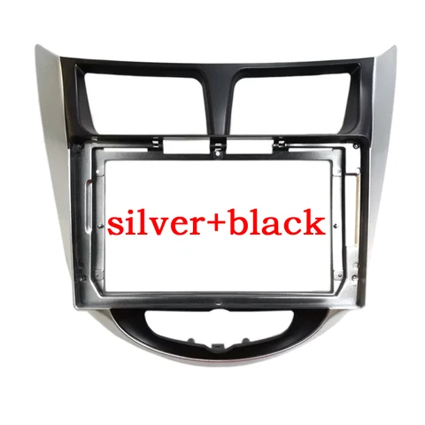 2 Din 9-дюймовый автомобильный радиоприемник DVD GPS Mp5 пластиковая панель Рамка для Hyundai Verna I-25 Solaris Accent 2010 ~ 2017 комплект крепления для приборной панели