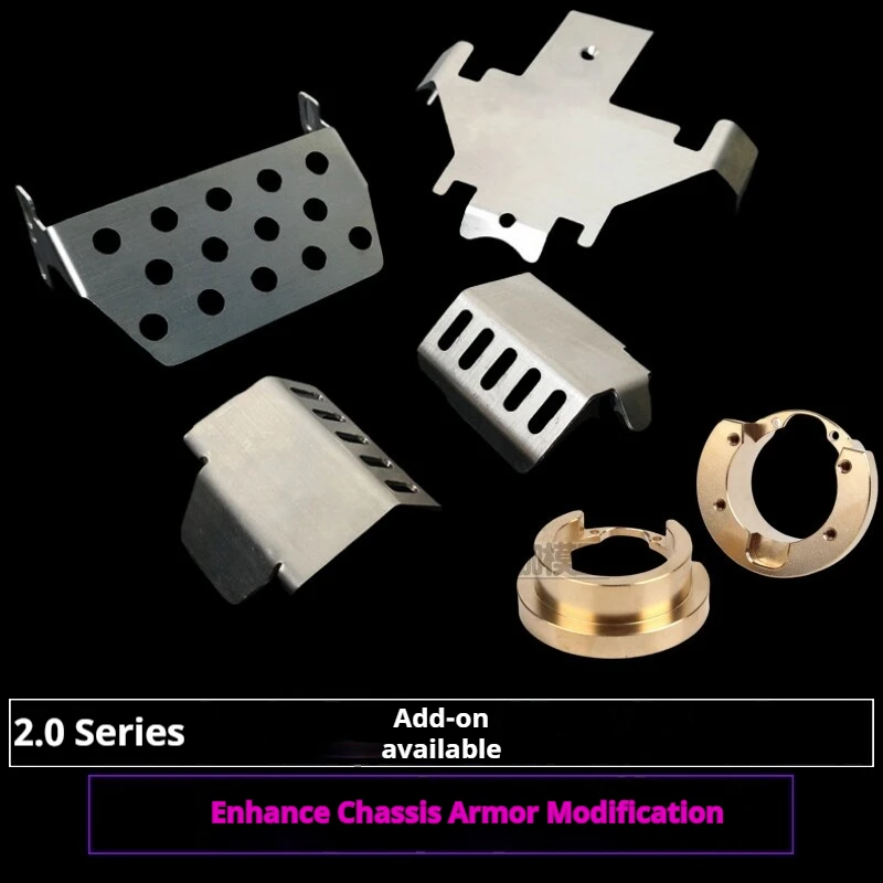 Wltoys Rc Car Upgrade Parts Metal Chassis Armor Axle Weight Kit Fit For 104006 Huangbo Bronco Wrangler 2 0 Series Rc Crawler