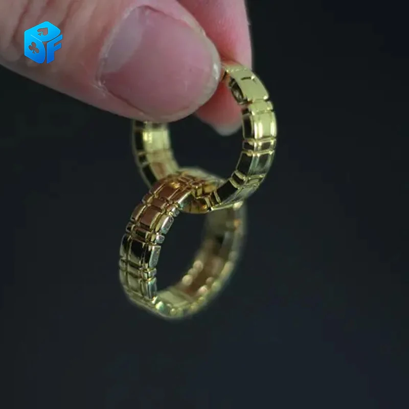 Magic Trick Himber Close Up Linking Finger Ring cross fingers toys magic props