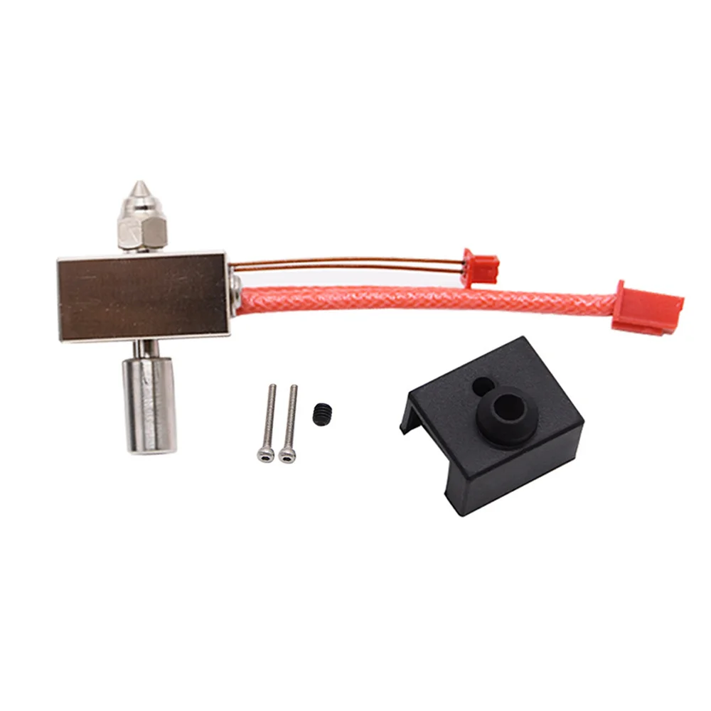 Copper-plated Heating Block + Copper-plated Nozzle + Titanium Alloy Throat Tube 3D Printer Accessories for Ender 3 S1