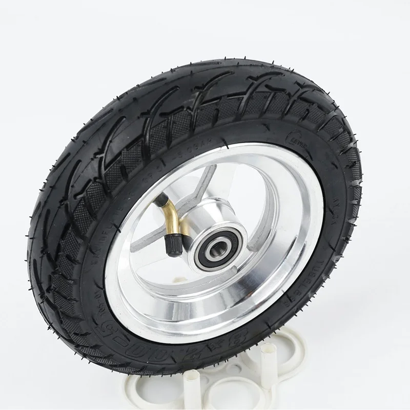 8x2.00-5 Inch Tire M10 Non-Slip Tubeless Tires Fit for Electric Bike Motorcycle with Pneumatic Nylon Wheel and Alloy Hub