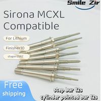 Sirona Cerec MCXL Burs Step Bur Cylinder Pointed Bur Grinding Tools for Dental Lab Sirona Cerec Inlab Lithium Disilicate Blocks