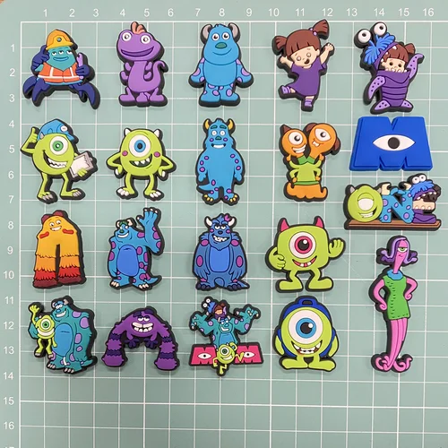 Imagen 1 del producto 1/20 Uds. Amuletos de zapatos de la serie monster para sandalias deslizantes, accesorios de decoración de zapatos de PVC, regalo de cumpleaños y Navidad, recuerdo de fiesta