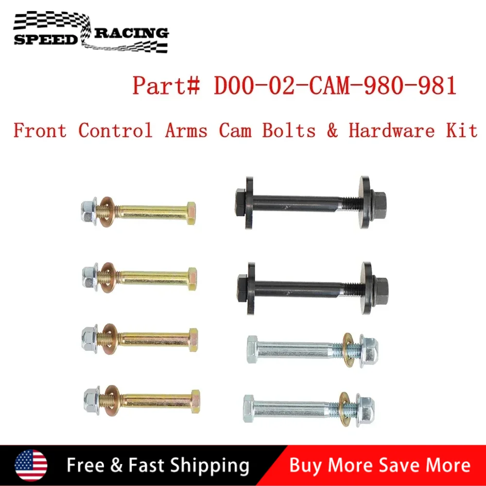 

D00-02-CAM-980-981 Комплект передних рычагов управления и крепежных болтов для Dodge Ram 4x4 1500 2500 3500 2000-2002 гг., черный, серебристый, золотой