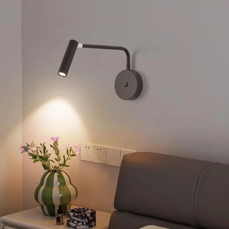 Modern Wall Lamp Bedside Reading Wall Light Simplicity LED Spotlights Wall Sconces With Switch Indoor Lighting Living Room Decor