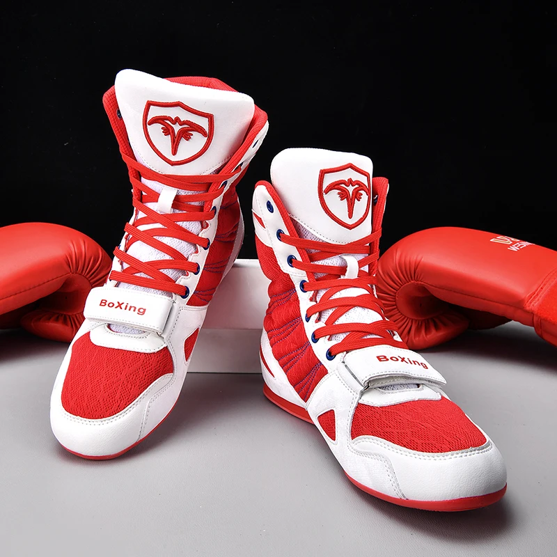 Brand Professional Boxing Boots Men's 38-46 Breathable Anti slip Wrestling Shoes Lace up Wrestling Competition Training Shoes