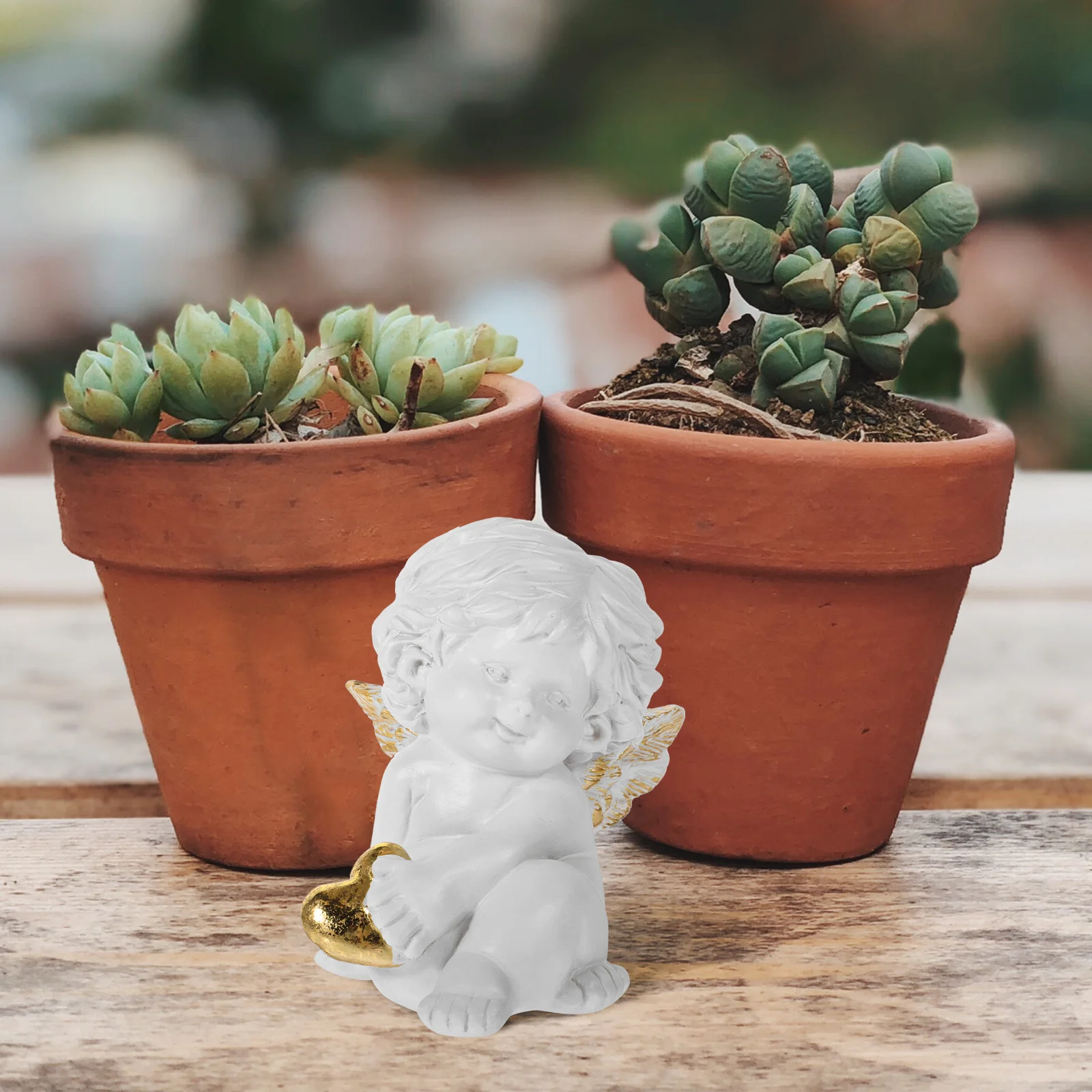 

Small Resin Angel Lightweight Desktop Decor Tabletop Ornament Craft Statue Home Office Decoration