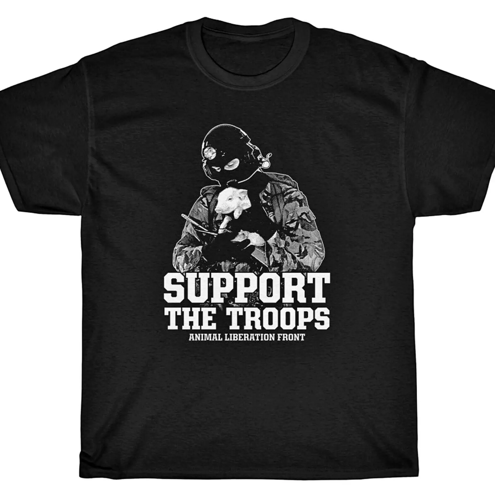 Support The Troops T Shirt ANIMAL LIBERATION FRONT vegan