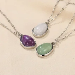 Natural Stone Necklaces Crystal Pendant Necklace Simplicity Irregular Clavicular Chain For Woman Accesories Jewelry Femme Gift