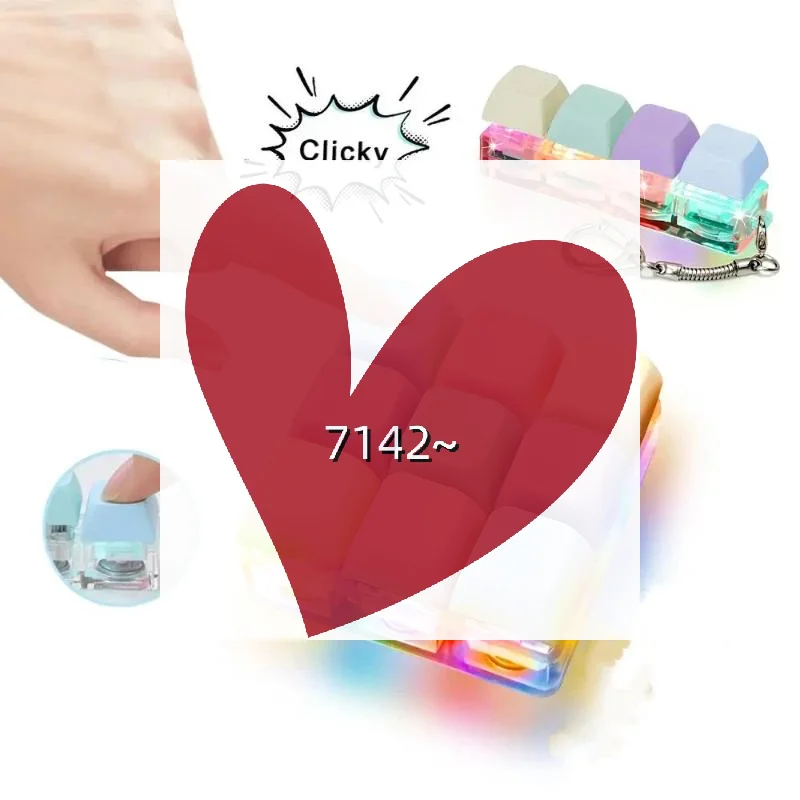 1Pcs Macaron Keycap Keychain Clicker Fidget Toy No Light Stress Relief Portable Desk Accessory For Kids Adults Party Gifts