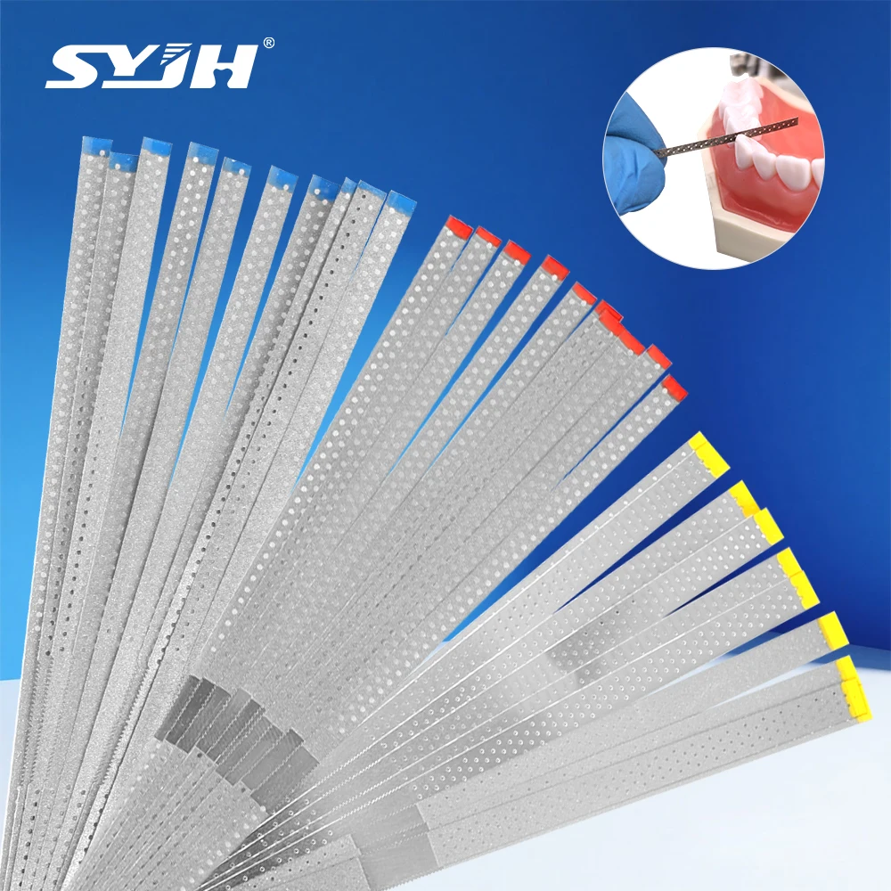 

SYJH 10 шт./кор. стоматологическая алмазная полировальная лента среднего/тонкого/экстра тонкого полировки, автоклавируемая износостойкая полировальная лента, инструмент