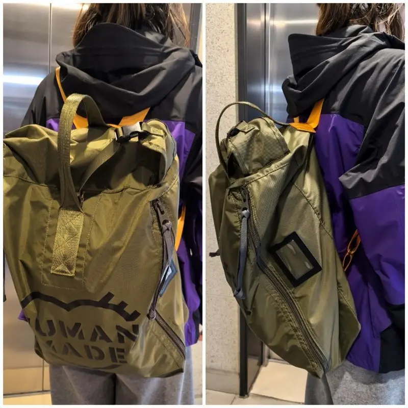 Human Made Japanese Lightweight Camping Travel Fitness Cycling Large Capacity Anti Splashing Foldable Backpack