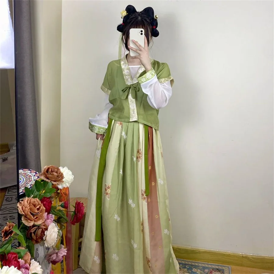 

Hanfu Dress Women Chinese Tang Dynasty Costumes Ancient Hanfu Traditional Embroidery Dress Fairy For Spring And Summer