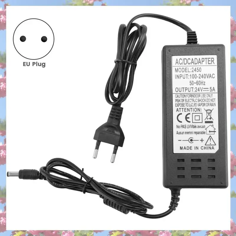 2X AC DC 24V 5A Power Supply Adapter Sprayer Lamp Board Water Purifier Water Dispenser Pump Power Supply EU Plug