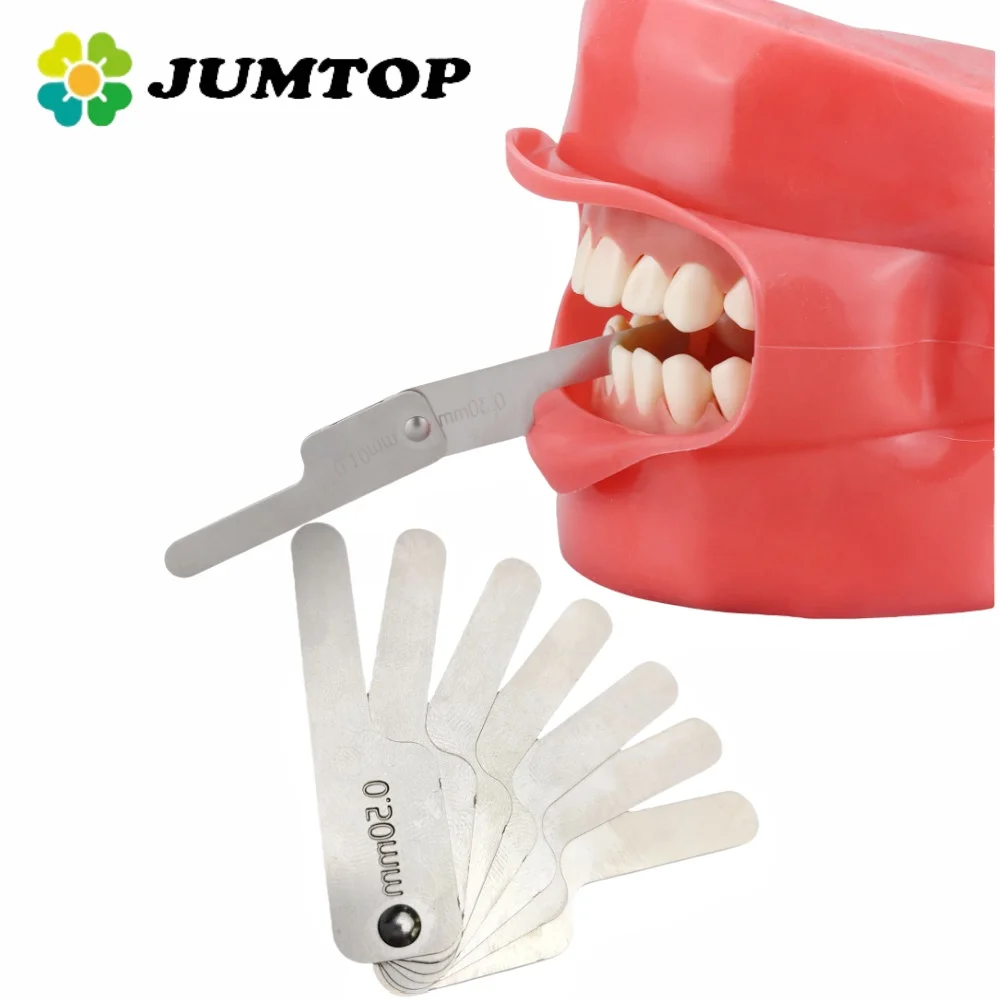 JUMTOP Dental Interproximal Reduction Gauge Ruler 0.1-0.5 MM IPR System Gap Measuring Ruler Orthodontic Treatment Tools