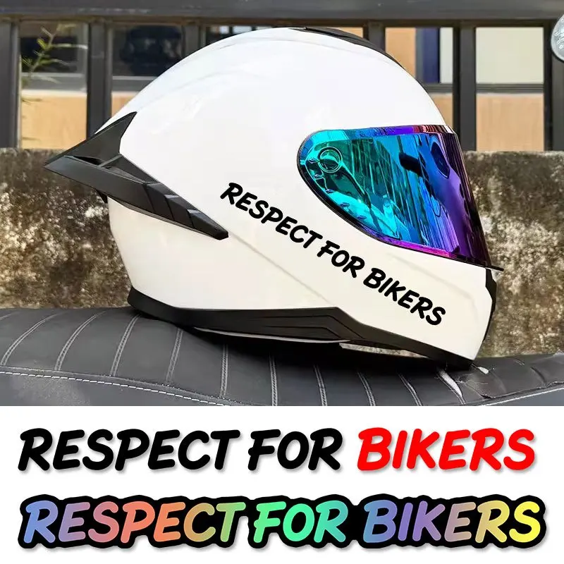 

"Respect For Bikers" Vinyl Sticker, 1PC Waterproof Multicolor Decal for Helmet, Bike, Car & Laptop
