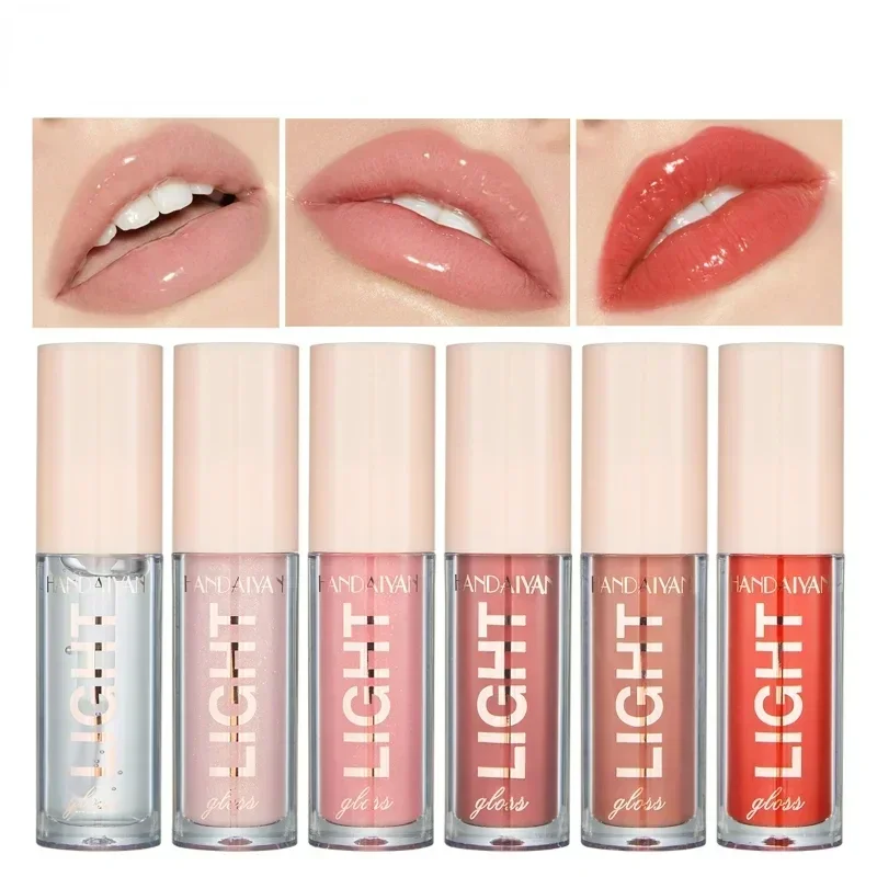 Wasserdichter Spiegel-Nude-Lipgloss, langanhaltend, feuchtigkeitsspendend, Farbwiedergabe, nicht klebrige Tasse, flüssiger Lippenstift, Lippen, Make-up-Kosmetik