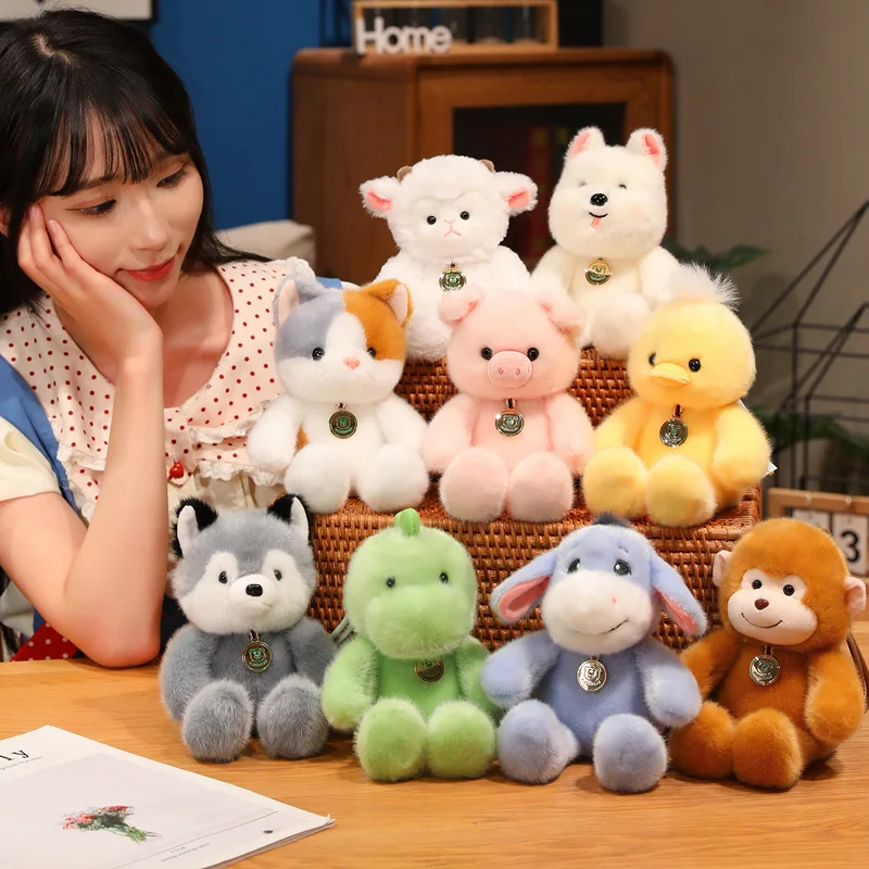 

18 Styles Cute Fragrance Little Animal Plush Toys Lively Running Fox Pandan Frog Kitten Sheep Piggy Doll Kawaii Bags Pendnats