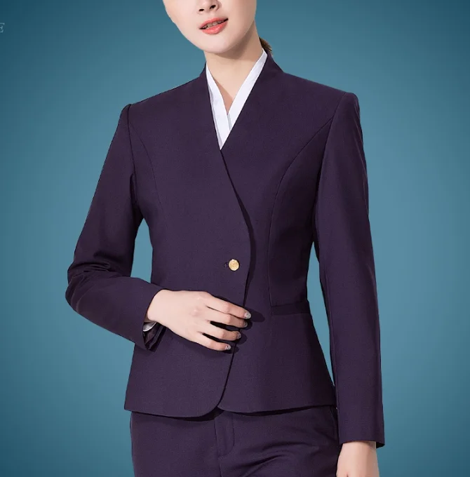 Purple Blazer Women Jacket Spring Work Spring