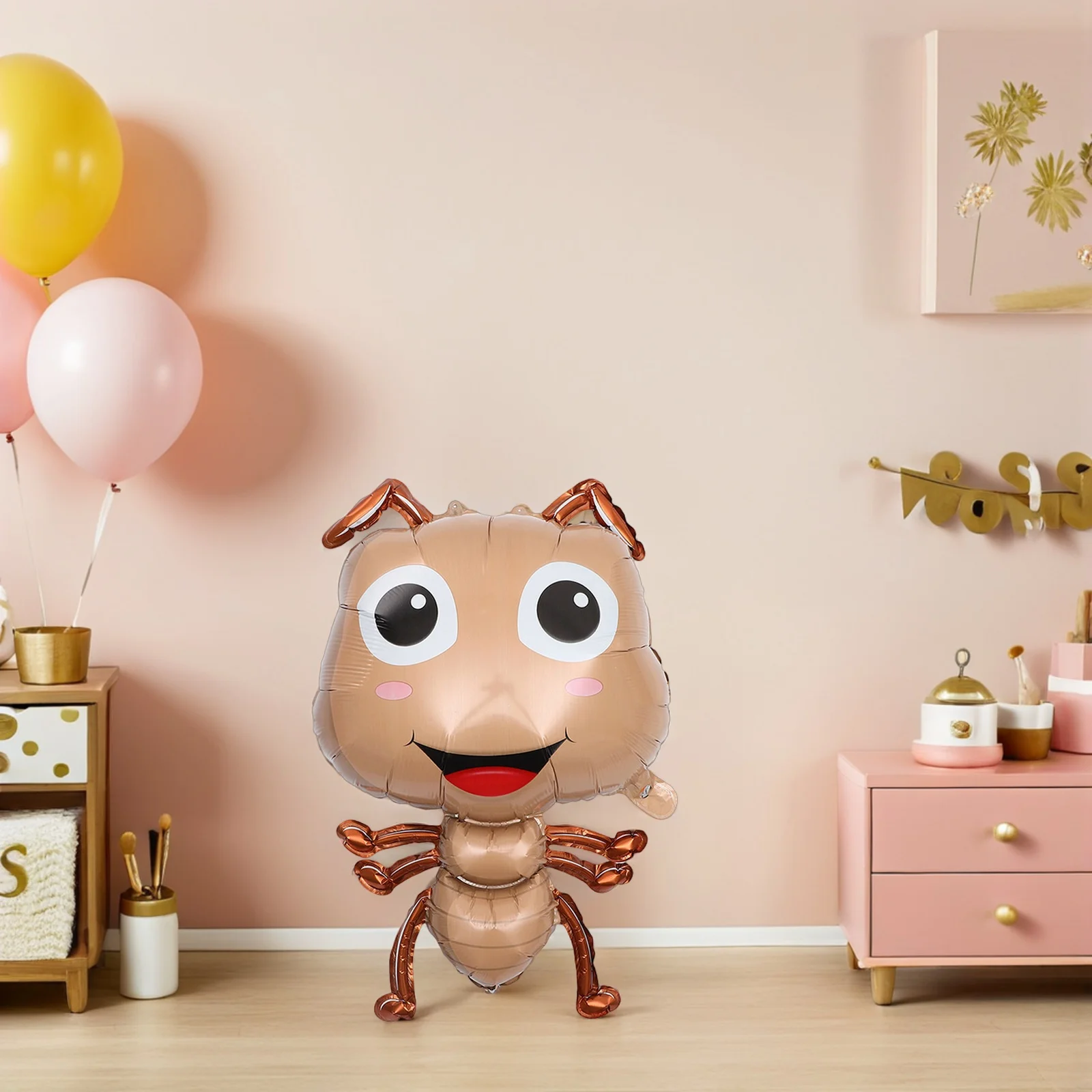 

10pcs Ant Aluminum Foil Balloons Insect Shaped Party Decorations Animal Theme Event Reusable Large Balloon Birthday Decoration