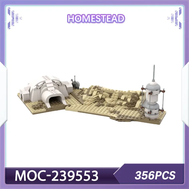 

Набор строительных блоков SW Homestead MOC-239553 кирпичи «Космическая война» Научная фантастика Модель военного космического корабля Рождественский подарок