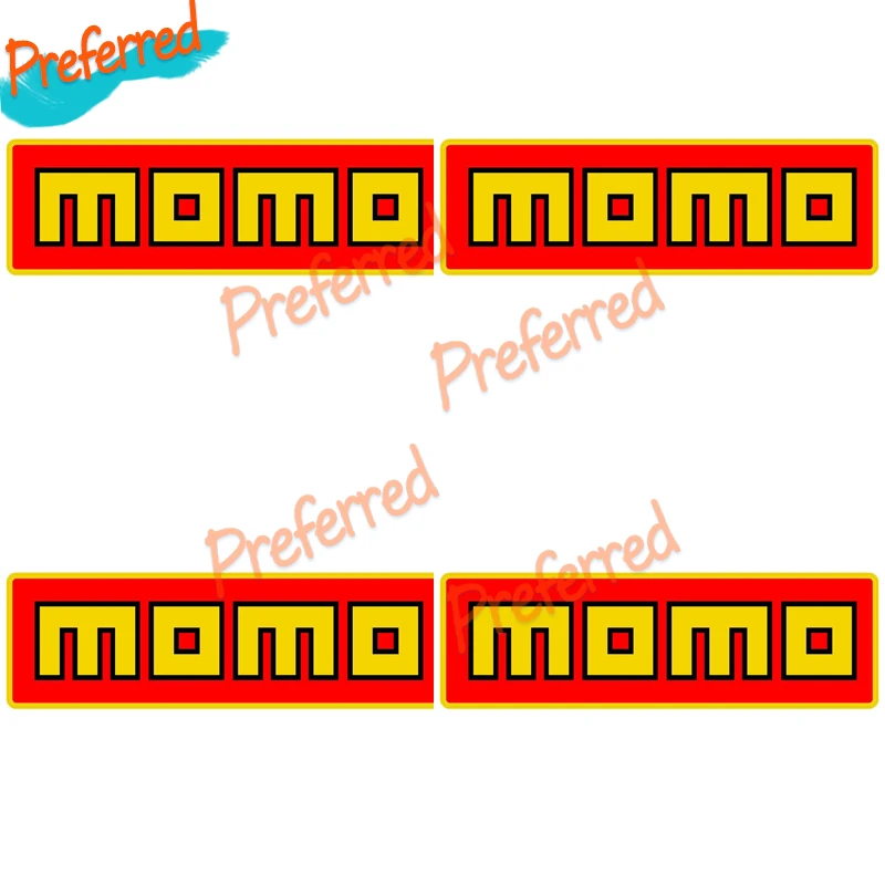 

4X Momo Racing Retro Team Retro Decal Sticker Laminated Racing for Your Home Car Laptops Racing Helmet Trunk Wall Sticker