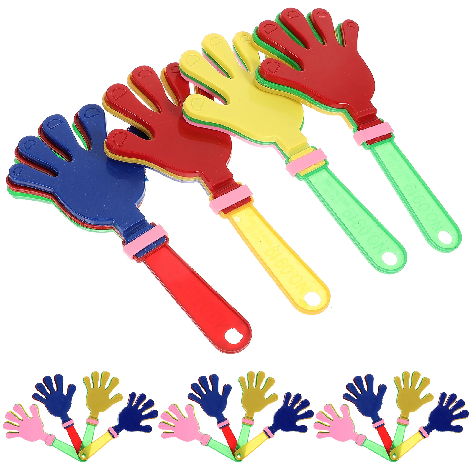

20pcs 20 Pieces Plastic Bright Color Lightweight Party Hands Plastic Clappers Maker Cheer Prop Toys