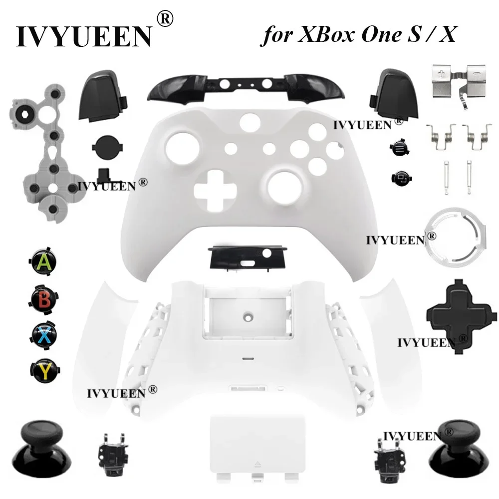 Ivyueen para xbox um s x controlador de substituição habitação caso escudo placa frontal dpad rb lb rt lt aciona amortecedores botão mod kit